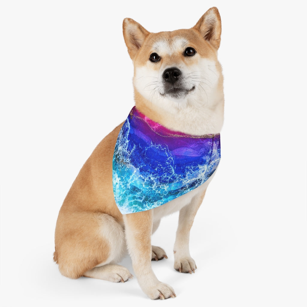 Sunset Wave Pet Bandana Collar