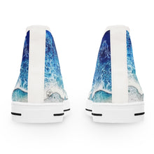 Load image into Gallery viewer, Blue Wave Women&#39;s High Top Sneakers
