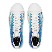 Load image into Gallery viewer, Blue Wave Women&#39;s High Top Sneakers
